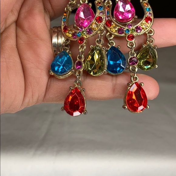Gorgeous colorful Statement earrings - Picture 4 of 4